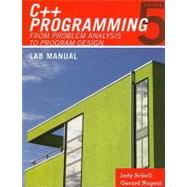 Lab Manual for Maliks C++ Programming: From Problem Analysis to Program Design by Malik, D. S., 9780538798105