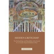 Hidden Criticism? by Heilig, Christoph, 9781506428123
