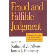 Fraud and Fallible Judgement: Deception in the Social and Behavioural Sciences by Marsland,David, 9781560008132