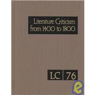 Literature Criticism from 1400 to 1800 by Zott, Lynn M., 9780787658137