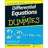 Differential Equations For Dummies by Holzner, Steven, 9780470178140