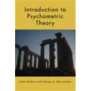 Introduction to Psychometric Theory by Raykov; Tenko, 9780415878227