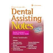 Dental Assisting Notes Dental Assistant's Chairside Pocket Guide by Sarakinakis, Minas, 9780803638228