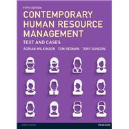 Contemporary Human Resource Mangement by Wilkinson, Adrian; Redman, Tom; Dundon, Tony, 9781292088242