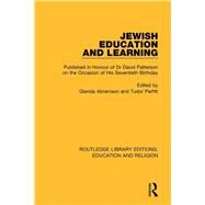Jewish Education and Learning by Abramson, Glenda; Parfitt, Tudor, 9780367138257