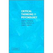Critical Thinking in Psychology by Edited by Robert J. Sternberg , Henry L. Roediger III , Diane F. Halpern, 9780521608343