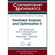 Nonlinear Analysis and Optimization II: Optimization by Leizarowitz, Arie; Mordukhovich, Boris S.; Shafrir, Itai; Zaslavski, Alexander J., 9780821848357