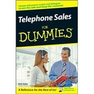 Telephone Sales For Dummies by Zeller, Dirk, 9780470168363