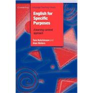 English for Specific Purposes by Tom Hutchinson , Alan Waters, 9780521318372