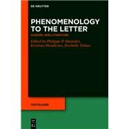Phenomenology to the Letter by Haensler, Philippe Pascale; Mendicino, Kristina; Tobias, Rochelle, 9783110648386