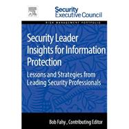 Security Leader Insights for Information Protection by Fahy, 9780128008430