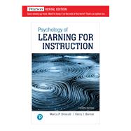 Psychology of Learning For Instruction [Rental Edition] by Driscoll, Marcy P., 9780205578436