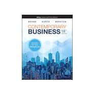 Contemporary Business, 18th Edition (Loose-leaf w/ WileyPLUS 1 Semester) by Boone, 9781119498445
