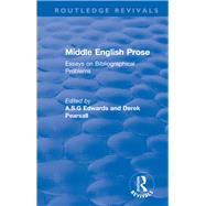 Middle English Prose by Edwards, A. S. G.; Pearsall, Derek, 9780367248451