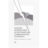 Feature Interactions in Software and Communication Systems IX by Bousquet, Lydie Du; Richier, Jean-Luc, 9781586038458