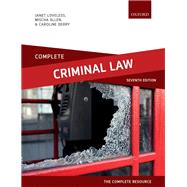 Complete Criminal Law Text, Cases, and Materials by Loveless, Janet; Allen, Mischa; Derry, Caroline, 9780198848462
