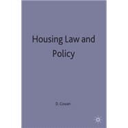 Housing Law and Policy by Cowan, David, 9780333718469