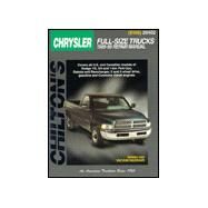Chilton's Chrysler Full-Size Trucks, 1989-96 Repair Manual by Chilton Book Company, 9780801988479