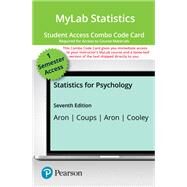 MyLab Statistics with Pearson eText for Statistics for Psychology -- Combo Access Card by Aron Ph.D., Arthur; Aron Ph.D., Elaine N.; Coups Ph.D., Elliot J. ; Cooley PhD, Erin, 9780136658481