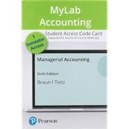 Managerial Accounting -- MyLab Accounting with Pearson eText Access Code by H. W. Brands; Karen W. Braun; Wendy M. Tietz; Timothy H. Breen; R. H. Williams; Ariela J. Gross, 9780137858484