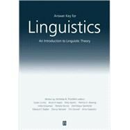 Answer Key For Linguistics An Introduction to Linguistic Theory by Fromkin, Victoria A.; Steriade, Donca; Munro, Pamela; Hayes, Bruce; Curtiss, Susan; Szabolcsi, Anna; Stowell, Tim; Stabler, Edward; Sportiche, Dominique; Koopman, Hilda; Keating, Patricia; Hyams, Nina, 9780631228493