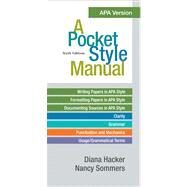 A Pocket Style Manual, APA Version by Hacker, Diana; Sommers, Nancy, 9780312568498