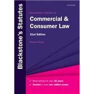 Blackstone's Statutes on Commercial & Consumer Law by Rose, Francis, 9780192858566