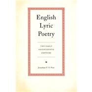English Lyric Poetry by Post,Jonathan, 9780415208581