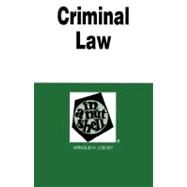 Criminal Law in a Nutshell by Loewy, 9780314238603