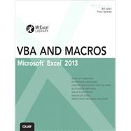 Excel 2013 Vba and Macros by Jelen, Bill; Syrstad, Tracy, 9780789748614