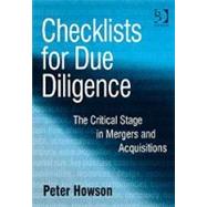 Checklists for Due Diligence by Howson,Peter, 9780566088629