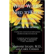 What Women Need to Know From Headaches to Heart Disease and Everything in Between by Legato, Marianne J.; Colman, Carol, 9781497648647