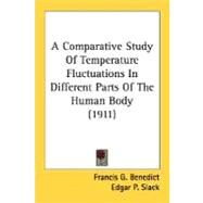A Comparative Study Of Temperature Fluctuations In Different Parts Of The Human Body by Benedict, Francis G.; Slack, Edgar P., 9780548618653