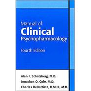 Manual of Clinical Psychopharmacology by Schatzberg, Alan F., 9780880488655