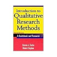 Introduction to Qualitative Research Methods by Taylor, Steven J.; Bogdan, Robert, 9780471168683