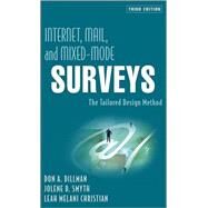 Internet, Mail, and Mixed-Mode Surveys: The Tailored Design Method, 3rd Edition by Don A. Dillman (Washington State University, Pullman ); Jolene D. Smyth (University of Nebraska-Lincoln ); Leah Melani Christian (Pew Research Center for the People and the Press ), 9780471698685