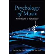 Psychology of Music: From Sound to Significance by Tan; Siu-Lan, 9781841698687