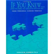 If You Knew Who You Were, You Could Be Who You Are by Sturman, Gerald M., 9780962688706