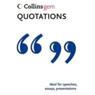 QUOTATIONS COLLINS GEM      PB by HARPERCOLLINS PUBLISHERS, 9780060818715