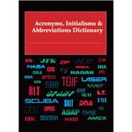Acronyms, Initialisms & Abbreviations Dictionary by Gale, 9781414488721