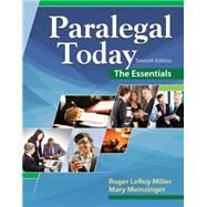 Paralegal Today The Essentials by Miller, Roger LeRoy; Urisko, 9781305508743
