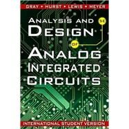Analysis and Design of Analog Integrated Circuits by Gray, Paul R.; Hurst, Paul J.; Lewis, Steven; Meyer, Robert G., 9780470398777