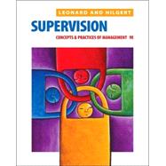 Supervision Concepts and Practices of Management by Leonard, Edwin C.; Hilgert, Raymond L., 9780324178814