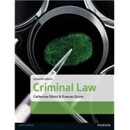 Criminal Law by Elliott, Catherine; Quinn, Frances, 9781292088839