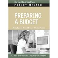 Preparing a Budget by Harvard Business Press, 9781422128848