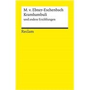 Krambambuli und andere Erzhlungen by Marie von Ebner-Eschenbach, 9783150078877