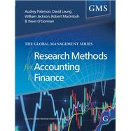 Research Methods for Accounting and Finance by Paterson, Audrey; Leung, David; Jackson, William; Macintosh, Robert; O'gorman, Kevin, 9781910158883