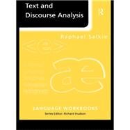 Text and Discourse Analysis by Salkie,Raphael, 9781138168893