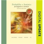 Probability & Statistics for Engineers & Scientists, MyLab Statistics Update with MyLab Statistics plus Pearson eText -- Access Card Package by Walpole, Ronald E.; Myers, Raymond H.; Myers, Sharon L.; Ye, Keying, 9780134468914