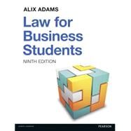 Law For Business Students by Adams, Alix, 9781292088938